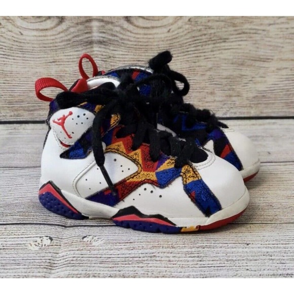 Nike Air Jordan 7‎ Retro "Nothing But Net" Ugly Sweater youth Size 5C 304772-142 - Picture 1 of 8